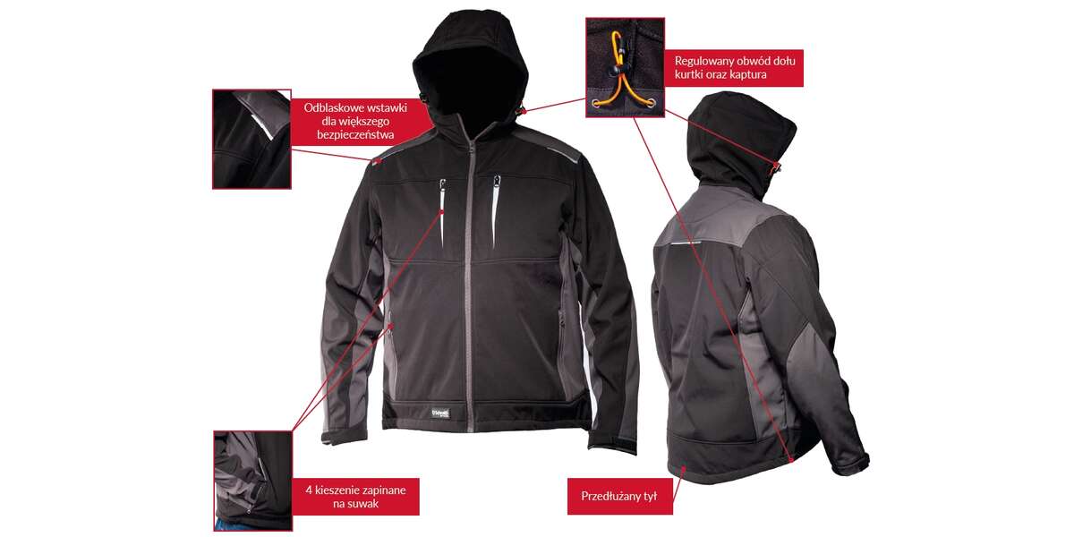 Softshell antracyt XL, Rozmiar: XL, 6 image