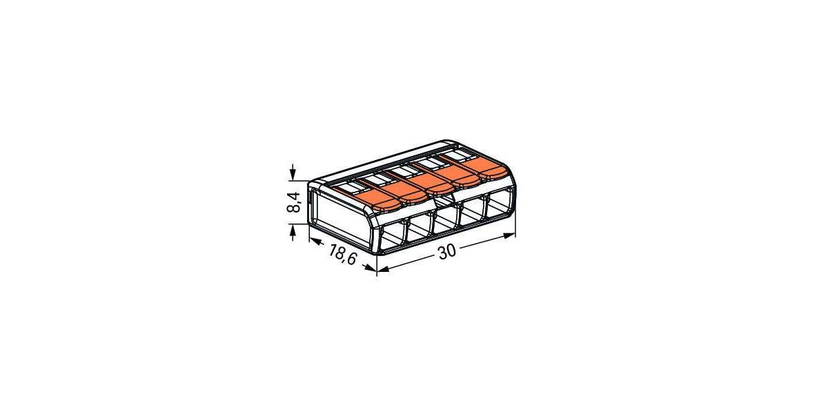 Złączka WAGO przewód/linka max 4mm2x5 20szt, 2 image