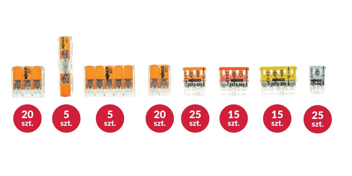 Zestaw złączek Wago zestaw 130 szt, 4 image