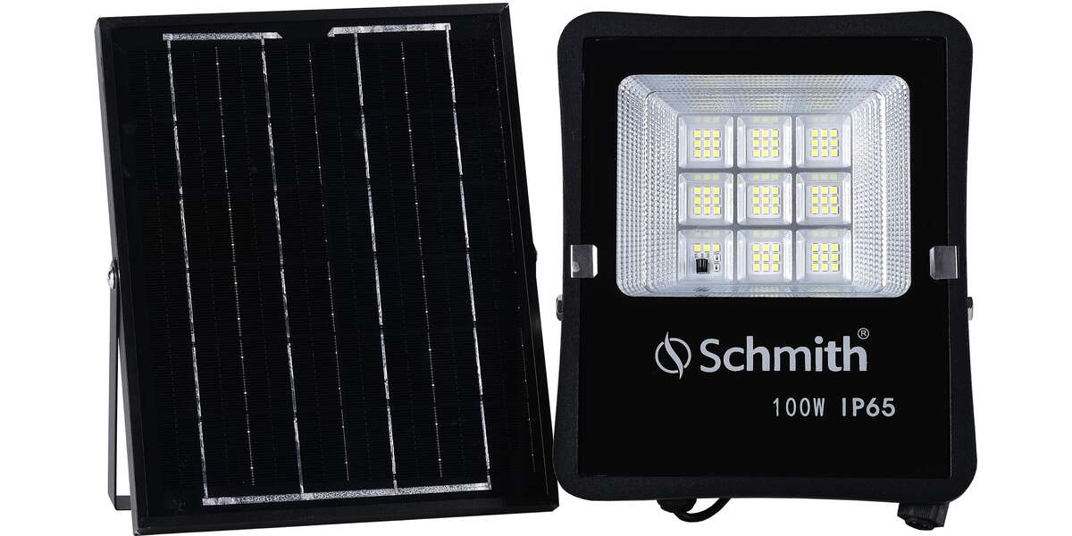 Lampa LED z panelem solarnym 100W