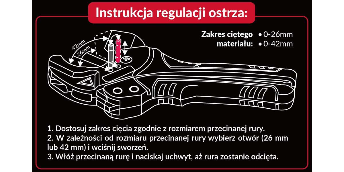 Obcinak do rur PVC 0-42 mm, 2 image