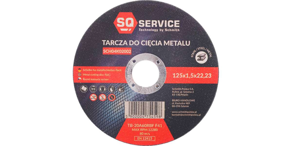 Tarcza do cięcia metalu 125x1,5 SQ