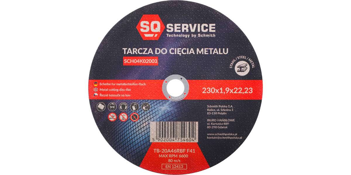 Tarcza do cięcia metalu 230x1,9 SQ