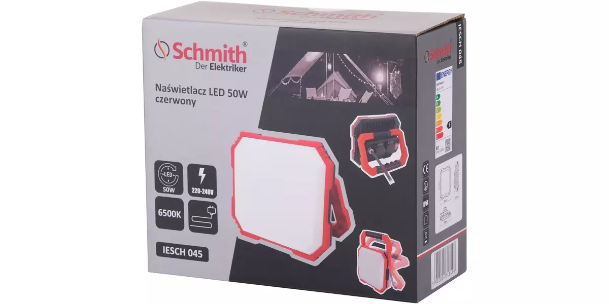 Naświetlacz LED 50W czerwony, 2x1F 230V marki Schmith