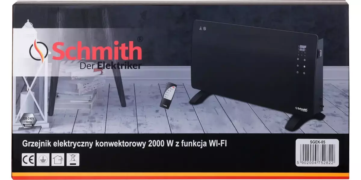 Grzejnik elektryczny konwektorowy 2000 W z funkcja WI-FI marki Schmith SGEK-05 2