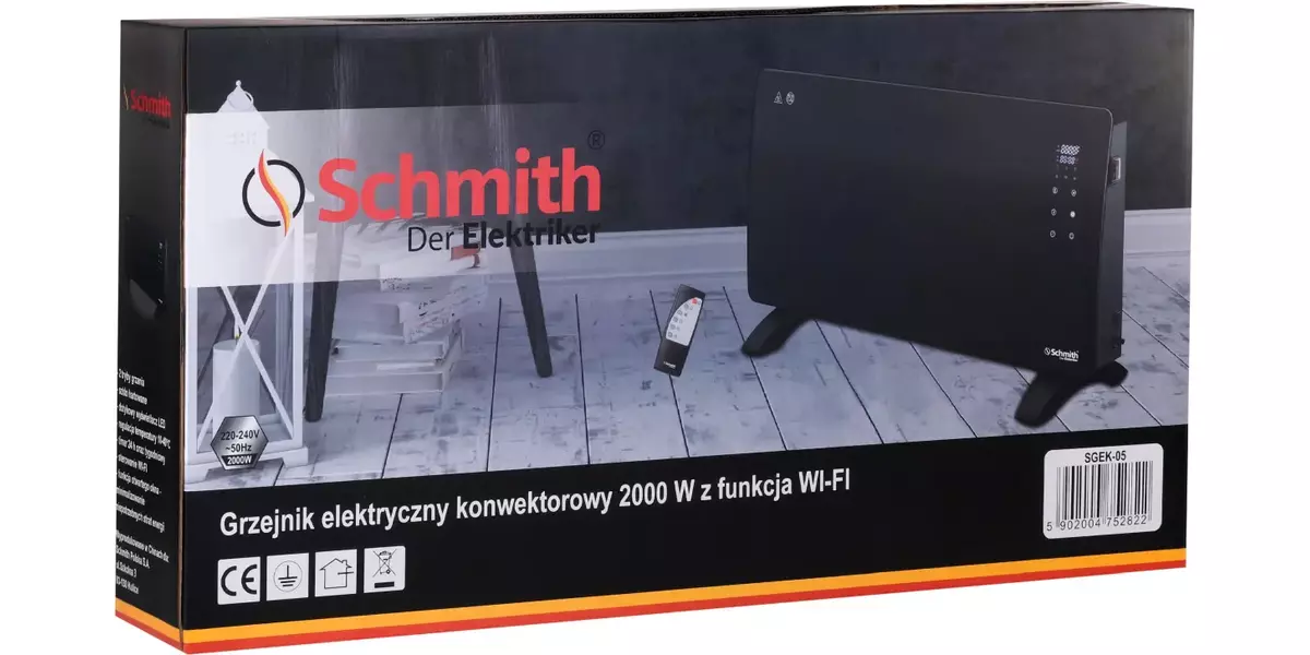 Grzejnik elektryczny konwektorowy 2000 W z funkcja WI-FI marki Schmith SGEK-05 3