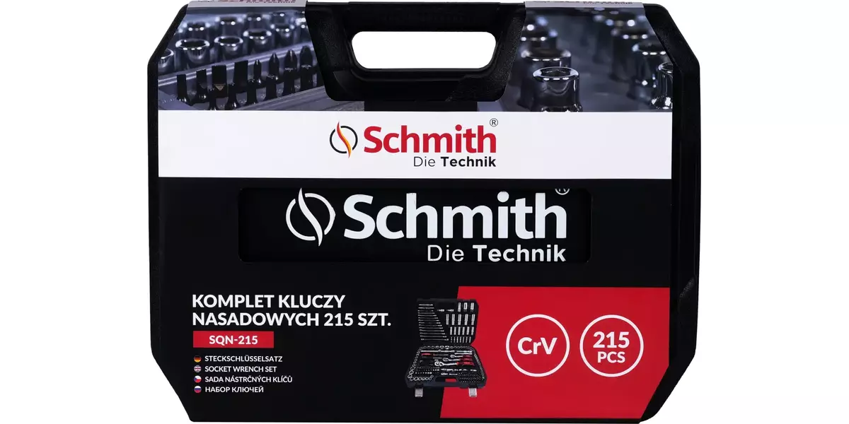 Komplet kluczy nasadowych 215 szt marki Schmith SQN-215 3