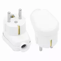 Wtyczka kątowa 2p+Z 16A 250V Uni-Schuko biała