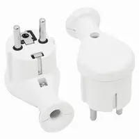 Wtyczka kątowa 2p+Z 16A 250V Uni-Schuko biała