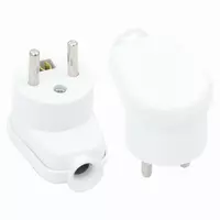 Wtyczka kątowa 2p+Z 16A 250V biała