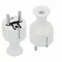 Wtyczka prosta 2p+Z 16A 250V Uni-Schuko biała