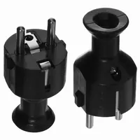 Wtyczka prosta 2p+Z 16A 250V Uni-Schuko czarna