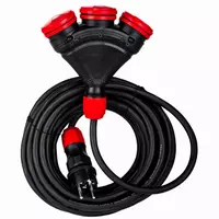 Przedłużacz gumowy HI-TEK, 3 gniazda, 3x2.5mm, 10m