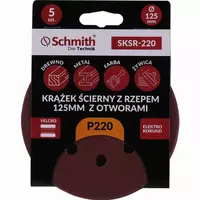 Krążek ścierny z rzepem 125mm z otworami P220 5szt