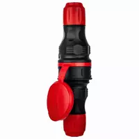 Zestaw gniazdo+wtyczka 2p+Z 16A 250V IP54 czarne