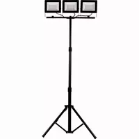 Naświetlacz LED 3x50W slim z czarnym statywem