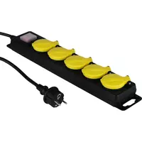 Przedłużacz stały z wyłącznikiem pięciogniazdowy przewód 3x1,5mm, 3M