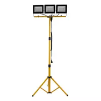 Naświetlacz LED 3x50W slim z żółtym statywem Schmith