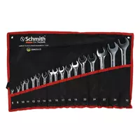 Komplet kluczy płasko-oczkowych 6-32 mm 17 szt. Schmith