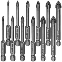 Zestaw wierteł do szkła i ceramiki 3-10mm 12 szt. Schmith
