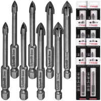 Zestaw wierteł do szkła i ceramiki 5-10mm 8 szt. Schmith