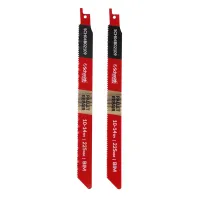 Brzeszczot bimetalowy do drewna z gwoździami 225mm 10-14TPI 2 szt. Schmith