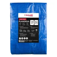 Plandeka 120g 4x6m, Długość plandeki: 4, Szerokość plandeki: 6 Schmith