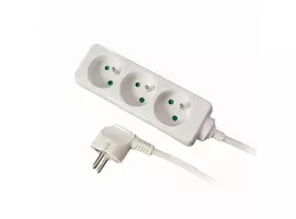 Przedłużacz stały, trzy gniazda 3x2p+Z, 10A 1,5M