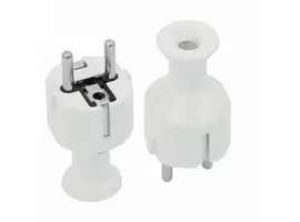 Wtyczka prosta 2p+Z 16A 250V Uni-Schuko biała