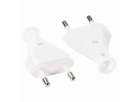 Wtyczka płaska 2p 2,5A 250V biała