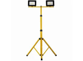 Naświetlacz LED 2x30W slim z żółtym statywem
