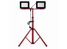 Naświetlacz LED 2x50W slim z czerwonym statywem