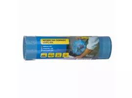Worki na odpady z taśmą LDPE 60l (15sztuk w rolce)