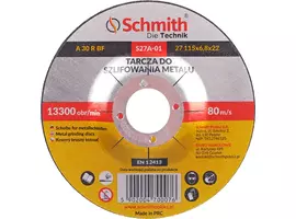 Tarcza do szlifowania metalu 115x6,8 Schmith