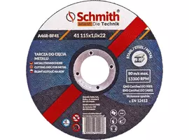 Tarcza do cięcia metalu 115x1,0 Schmith