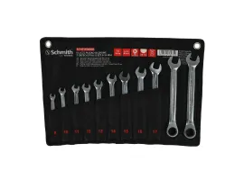 Komplet kluczy płasko-oczkowych z grzechotką 8-19mm 11 szt. Schmith