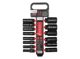 Zestaw nasadek udarowych dwunastokątnych długich 1/2" 10-32mm 14 szt., Rozmiar: 10-32, Typ klucza: 12-kątny, Rodzaj klucza: nasadka udarowa długa Schmith
