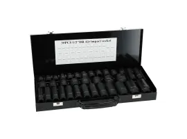 Zestaw nasadek udarowych dwunastokątnych 1/2" 8-32mm 35 szt., Rozmiar: 8-32, Typ klucza: 12-kątny, Rodzaj klucza: nasadka udarowa krótka Schmith