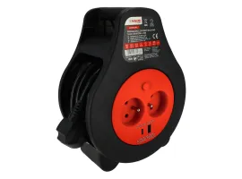 Przedłużacz zwijany z USB 2 gn. 10m 3x1,0mm Schmith