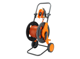 Wózek z wężem 25 m, pistoletem i szybkozłączkami Schmith