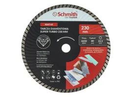 Tarcza diamentowa SUPER TURBO 230mm, Średnica: 230, Typ: TURBO, Grubość: 2,4 Schmith