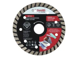 Tarcza diamentowa TURBO 115x1,9mm, Średnica: 115, Typ: TURBO, Grubość: 1,9 Schmith