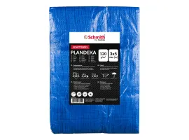 Plandeka 120g 3x5m, Długość plandeki: 3, Szerokość plandeki: 5 Schmith