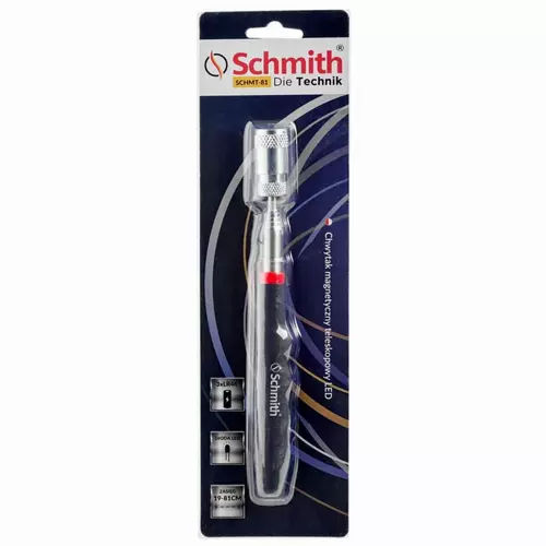 Chwytak magnetyczny teleskopowy LED 81cm Schmith