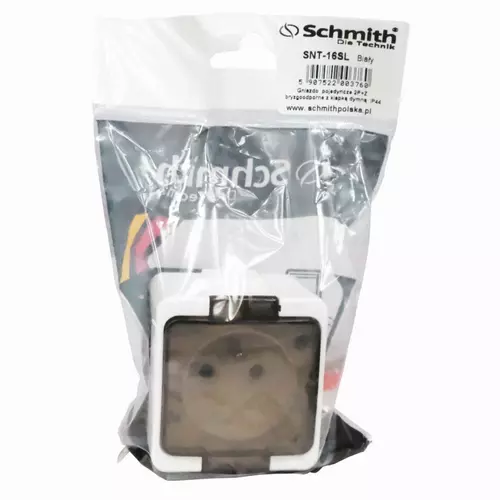 Gniazdo n/t 1x2P+Z klapka dymna IP44 Schmith