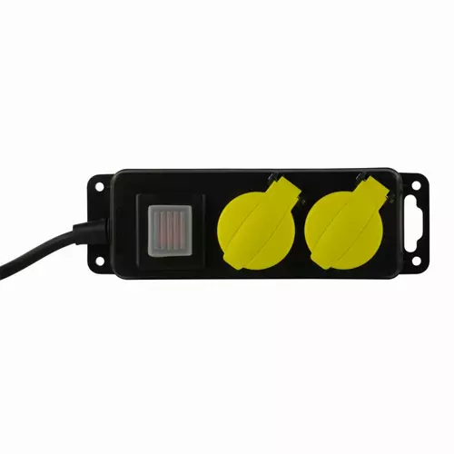 Przedłużacz warsztatowy z wyłącznikiem dwugniazdowy przewód 3x1,5mm, 5M Schmith