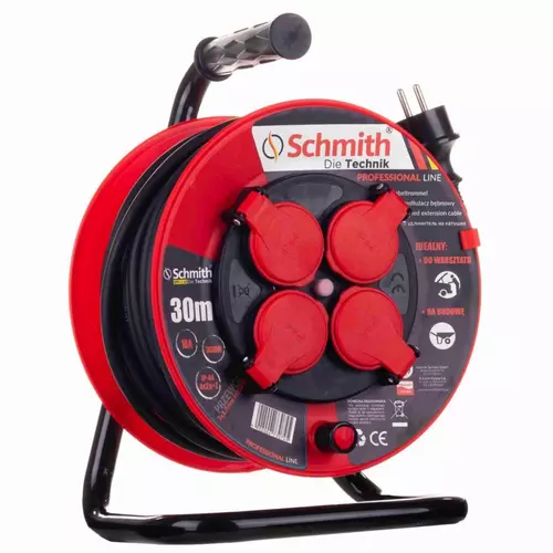 Przedłużacz bębnowy o długości 30m 3x1,5mm Professional Line Schmith