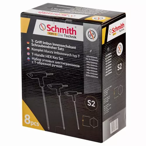 Komplet kluczy imbusowych TYP T 8 szt Schmith