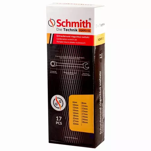 Komplet kluczy płasko-oczkowych 17 szt Schmith