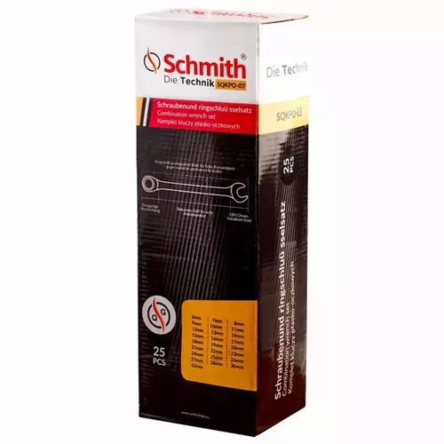 Komplet kluczy płasko-oczkowych 25 szt Schmith